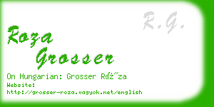 roza grosser business card